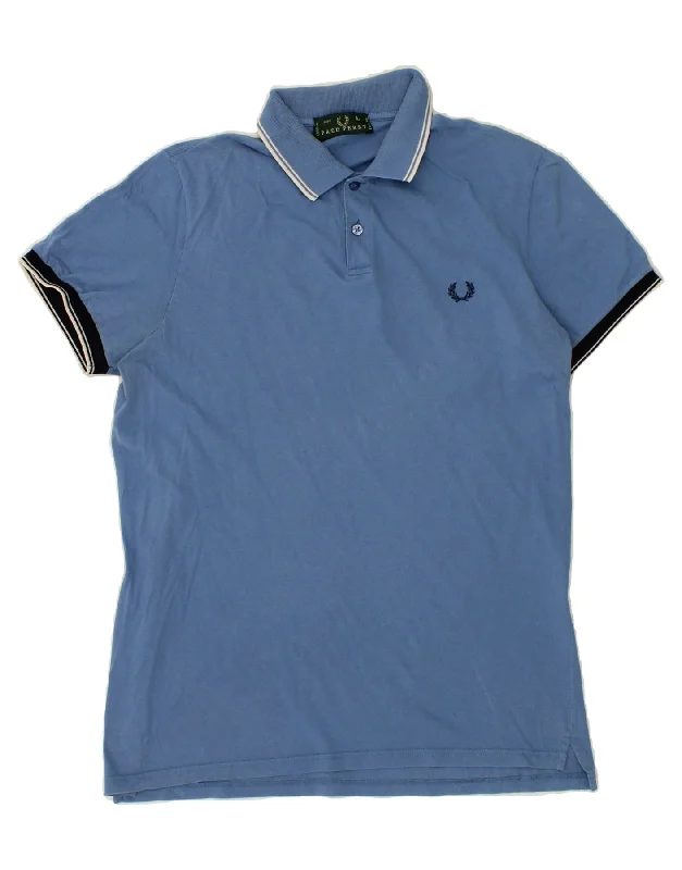 FRED PERRY Mens Polo Shirt Large Blue CottonElegant polo shirt women