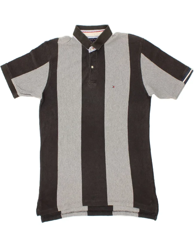 TOMMY HILFIGER Mens Polo Shirt XL Grey Striped Cotton Women’s printed polo shirt style TOMMY HILFIGER Mens Polo Shirt XL Grey Striped Cotton Women’s printed polo shirt style