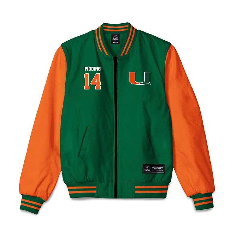 Miami - NCAA Women's Soccer : Emma Pidding - Bomber Jacket Silky Smooth Bomber