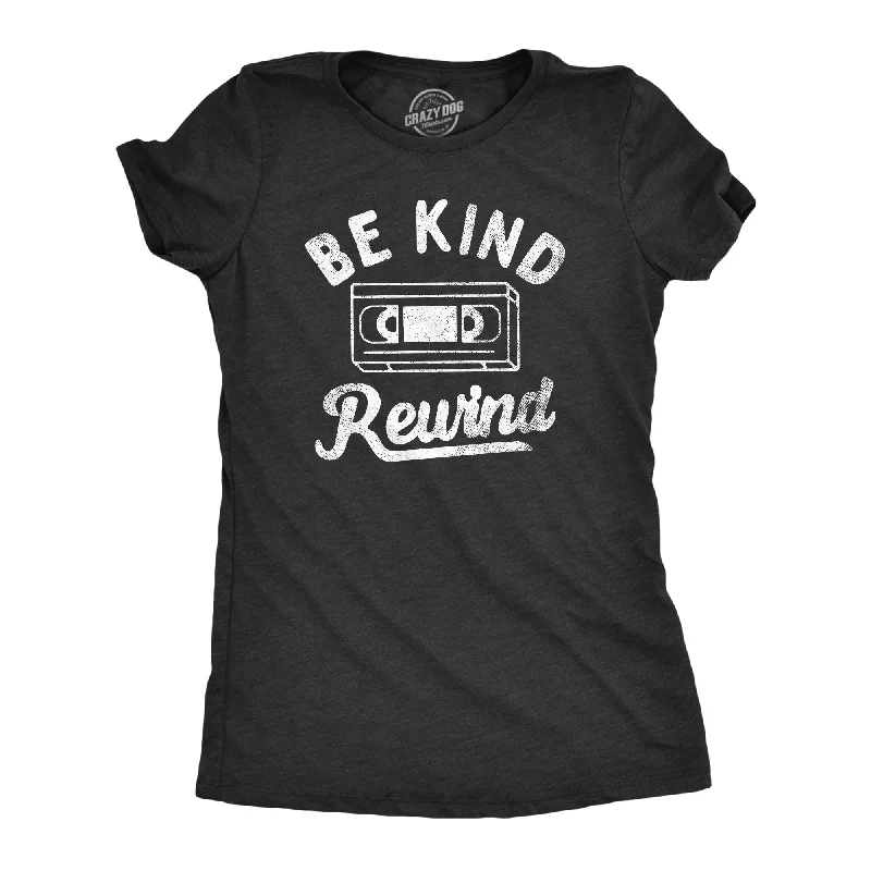 Be Kind Rewind Women's T Shirt-- Striped Floral Plaid