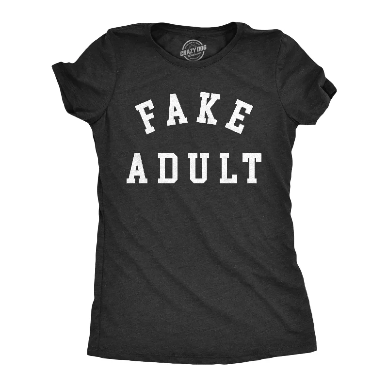 Fake Adult Women's T Shirt-- Hooded Caped Shawl Collar